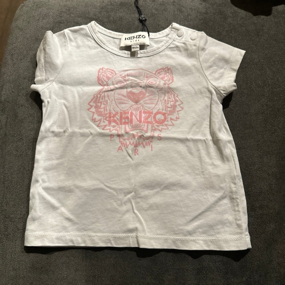 Kenzo, baby girl, pink and white 18 months T-shirt .. 100% authentic